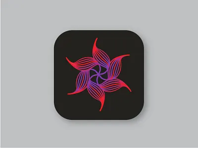 Flower app flower line logo