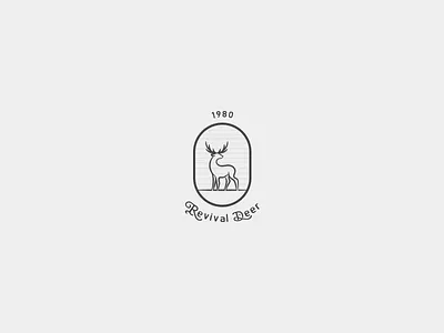 Revival Deer animal collection deer draw farm horn logo