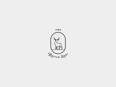 Revival Deer animal collection deer draw farm horn logo