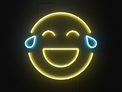 Selfie Icon (Joy) 3d aforox c4d design emoji icon joy neon octane render yolo yoloapp