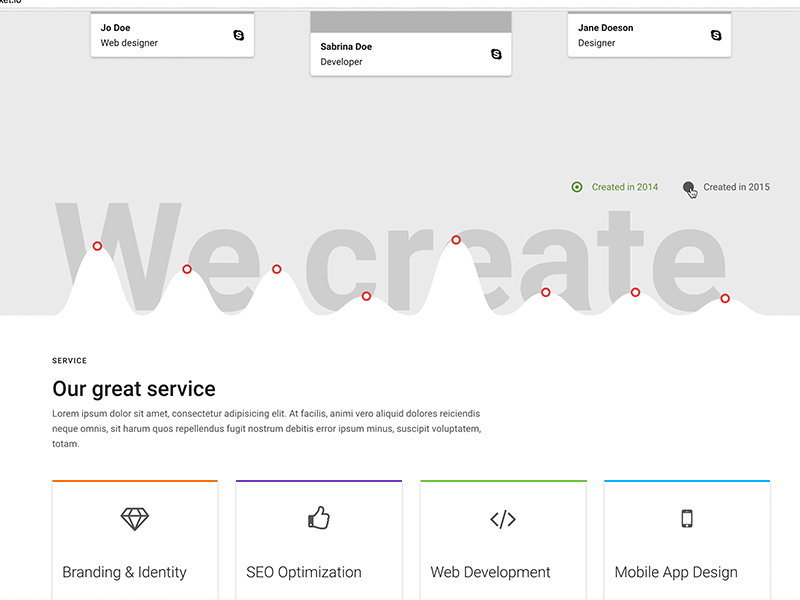 D3js chart chart d3js material design