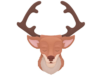 Deer deer head illustration