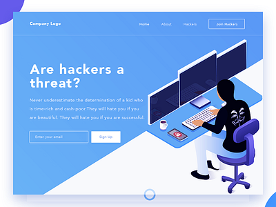 Hacker 2.d arslan concept hacker illustration landing page pakistan ui web