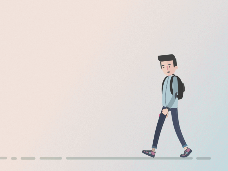 Hi Dribbble 2d character cycle gif rebound walk cycle wix yoyo