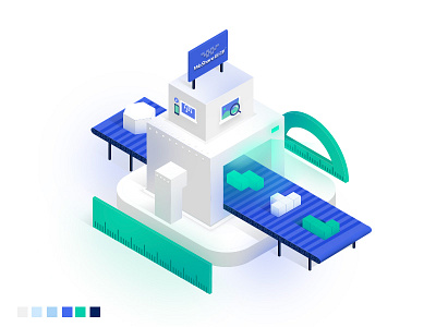 2.5d model factory 2.5d factory illustration