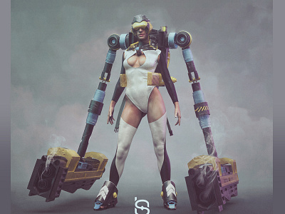 Mecha Girl 02 3d concept conceptart conceptdesign hristian shyne style