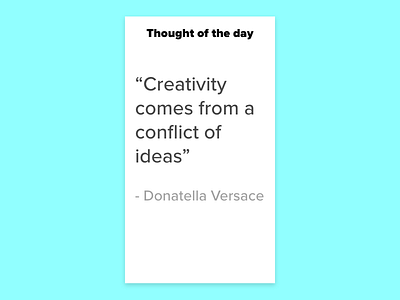 Thought of the day creativity design experience thought of the day