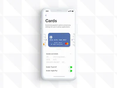 Ui Design Challenge 007 card cards credit design iphonex settings ui