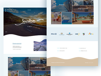 South Tours Homepage colors tours web design