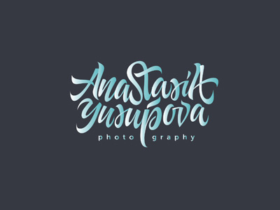 lettering logo blue calligraphy fashion lettering letters ligature logo logotype mishapriem photographer playful type