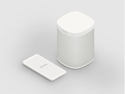 Sonos, so nice! clean illustration player sketch sonos