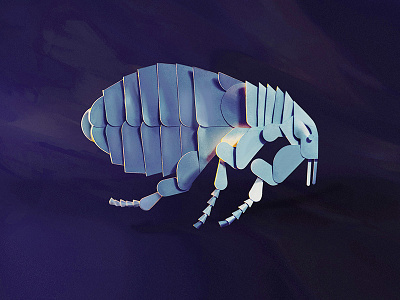 WTFlea flea paper craft paper illustration