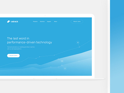 Adrack. Landing create gradient interface landing marketing page retina sketch ui web webdesign website