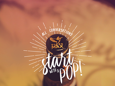 Talking is good. beer bottle gradient kingfisher beer lettering typography