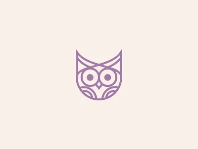 Owl Icon - Logo Design animal animal icon bird bird logo forest geometrical line logo design owl owl icon wild animal
