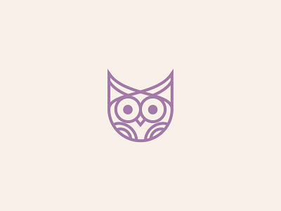Owl Icon - Logo Design animal animal icon bird bird logo forest geometrical line logo design owl owl icon wild animal