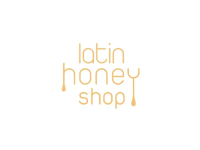 Latin Honey Shop - Logo Design drip dripping honey honey logo honey shop honey shop logo latin honey logo design orange