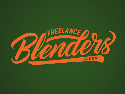 Freelance Blenders Group Logo brush lettering lettering logo design logotype vector