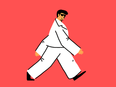 Power walking Elvis