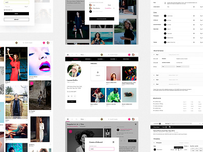 Design for Lenspire.com. Pages Set cards fashion filters grid inspiration lenspire models photo pinterest social social network web