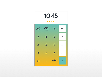 Calculator 004 dailyui sketch