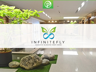 Infinite Fly Logo beauty shop butterfly cosmetic endless travel fly logo infinite fly infinite travel infinity monarch spa travel wellness logo