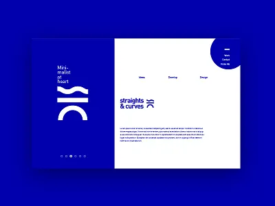 Portfolio landing page flat icon logo minimalist modern simple web