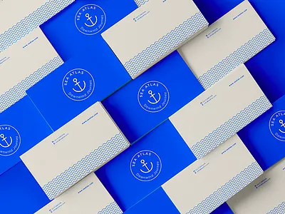 Seatlas Cards brand design branding card corporative logo sea