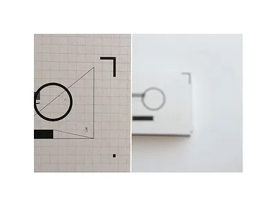 ◌ black bw composition cover geometry white