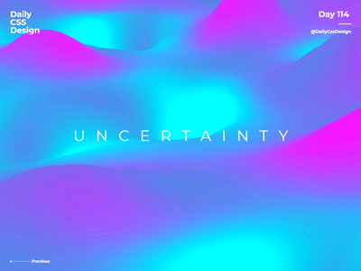 Day 114 - Daily CSS Design abstract gradient ocean wave webgl