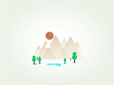 Mountains design illustration