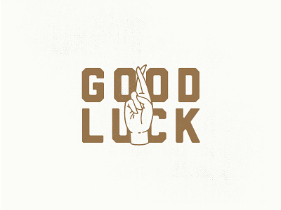 Good Luck! boise fingers crossed gold good luck hand luck raffle