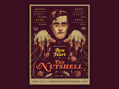 Ben Hart Poster Final ben hart creative direction design digital art drawing illustration magic photoshop poster print show typography