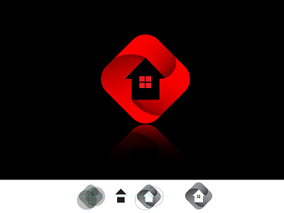 House + Arrow + Community arrow community company logo house logo professional logo vector logo