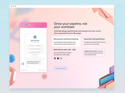 The Business Messenger, reimagined. app apps intercom landing page marketing site messenger product product page website