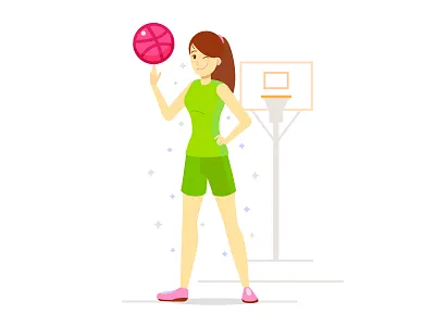 One Dribbble Invitation basketball draft dribble girl giveaway invite play player sport