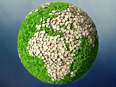 Planet Garden 3d model blender3d garden planet