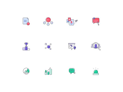 Iconography analytics check mark dashboard icons identity illustration multi color trophy