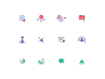 Iconography analytics check mark dashboard icons identity illustration multi color trophy