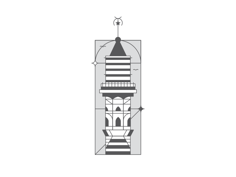 Mass Ave. design geometric illustration line art