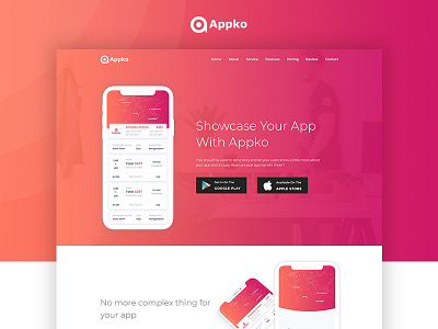 Appko - Unbounce App Landing Page app app design clean interaction design interface landing page minimal unbounce user interface visual design web design website