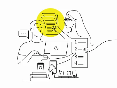 Stroke illustration character illustration line stroke