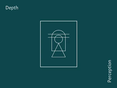 Depth Perception Logo brand identity illustration logo perception typography vector