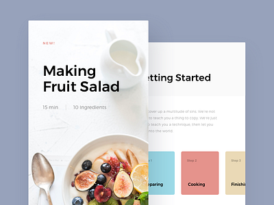 Breakfast Concept android app breakfast clean fruit ios recipe ui ux