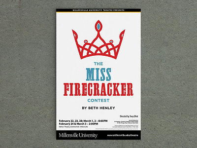 Miss Firecracker poster print theatre university