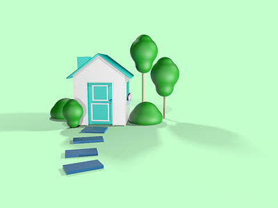 Home Sweet Home 3d 3d art c4d cinema4d hero image home house welcome home