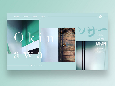 Okinawa, Japan concept design typography ui ux web