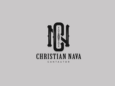 CN Cantautor Mexicano blackandwhite lettering mexican monogram music méxico