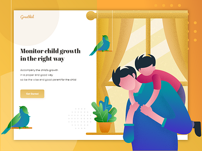 Greatkid child header illustration landing page