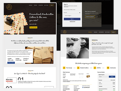 The Indian Handwritten Letter Co - Makeover brown homepage letter signin tihlc website